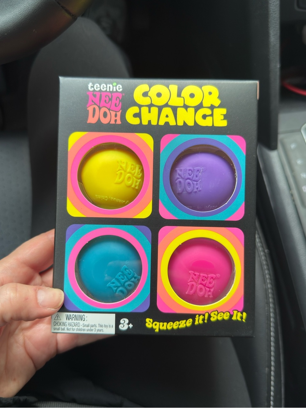 Teenie Nee Doh Color Change 4-Pack Putty - Yellow, Purple, Blue, Pink